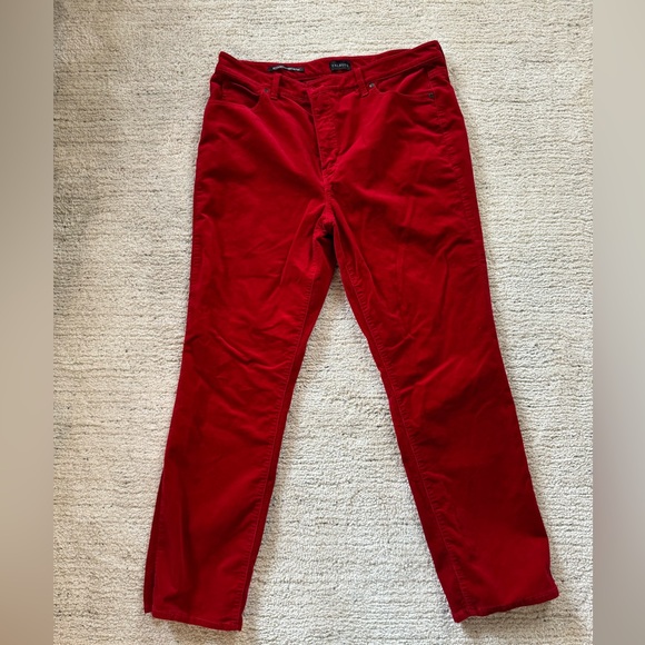Talbots Stretch Corduroy Straight Leg Pants in Classic Red Size 16 - Picture 5 of 5